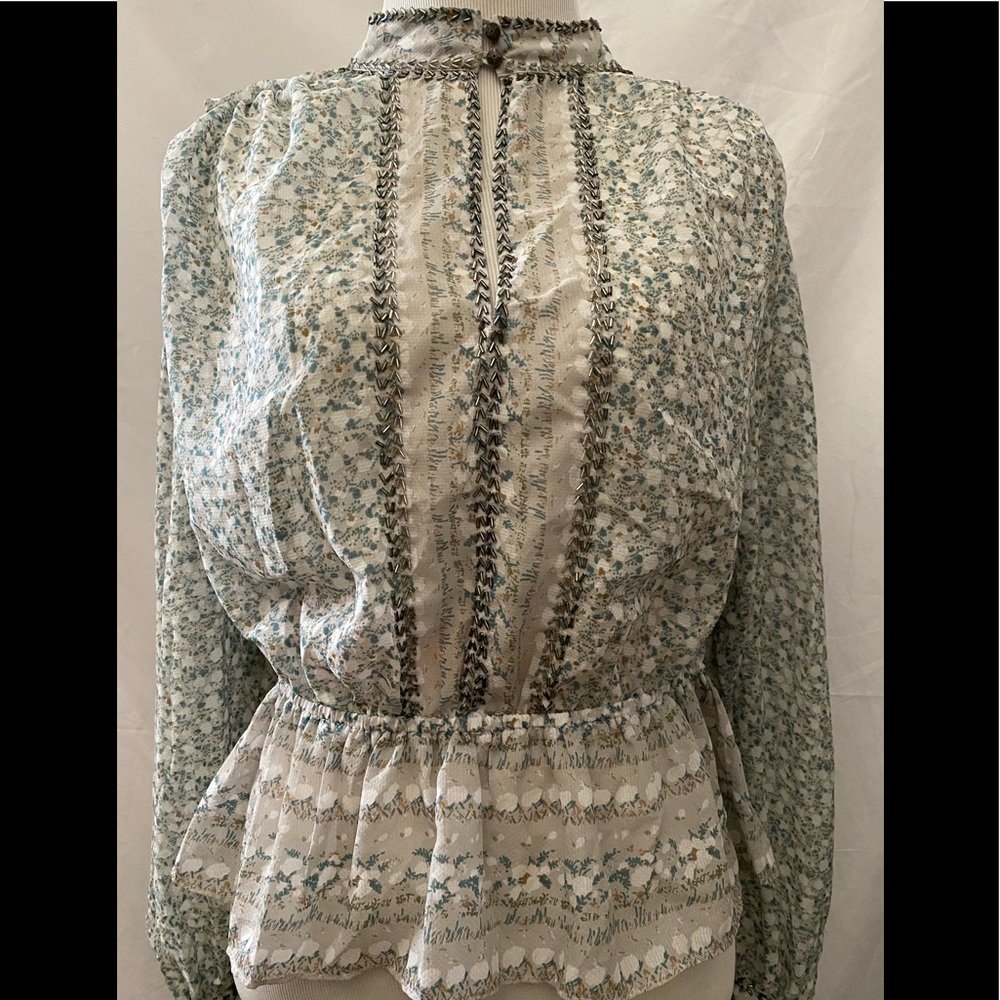 Free People Boho If I Had You Ruffle Floral Blouse